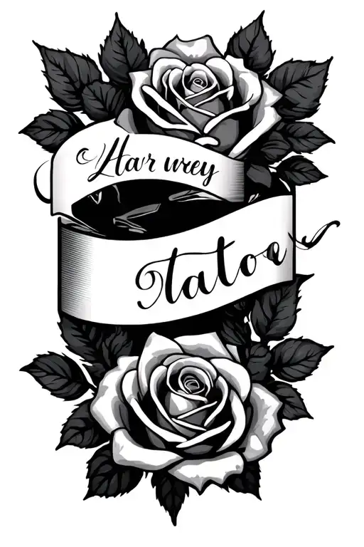 Roses And Name Written