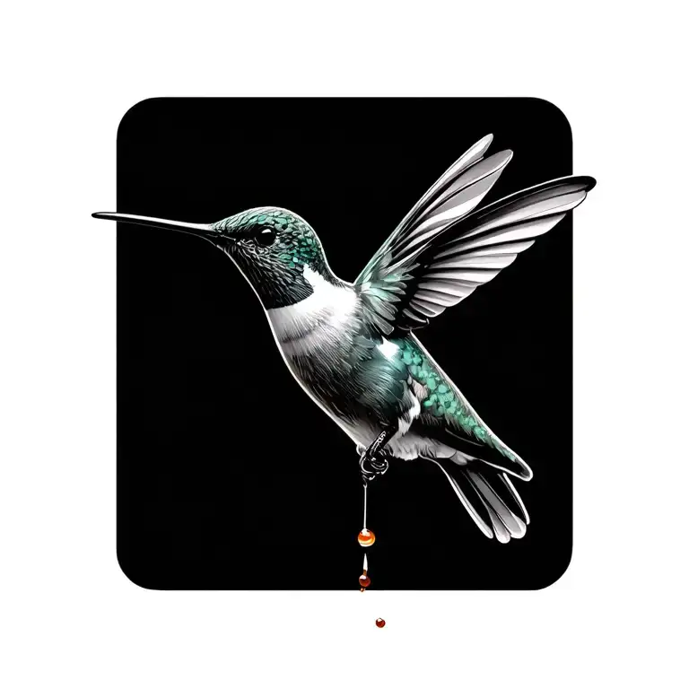 Hummingbird Drinking Nectar