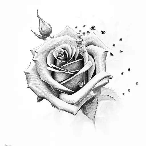 Rose With Bee