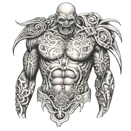 Black And Blue Full Chest