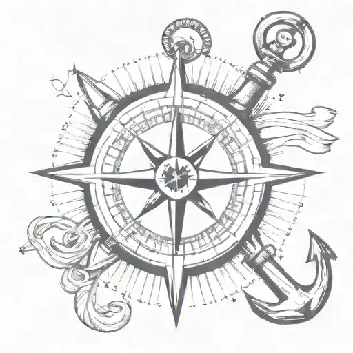 Compass And Boat Anchor
