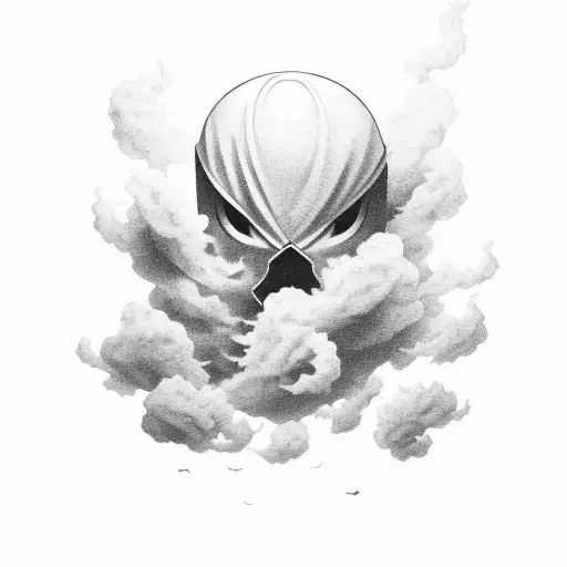 An Omugi With A Background Of Clouds