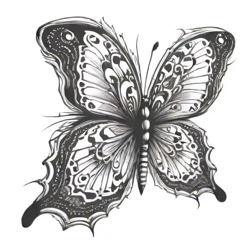 Black And White Butterfly