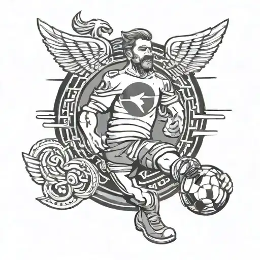 Spartak Moscow Fan Tattoo On Leg In Soviet Cartoon Style