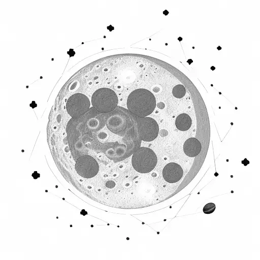 Space Man On The Moon Looking At Stars