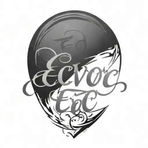 Large 'Ec' Letters 'Live Your Life' Script