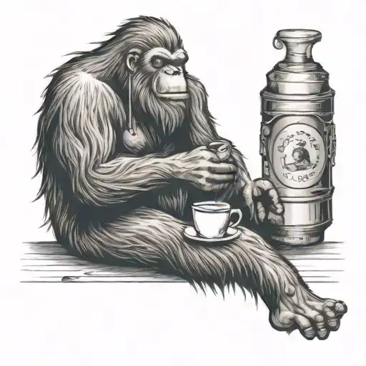 Bigfoot With Tea Cup