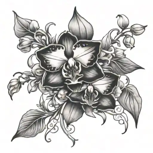 Orchid Vine Wrapping And Peon De Ajedrez