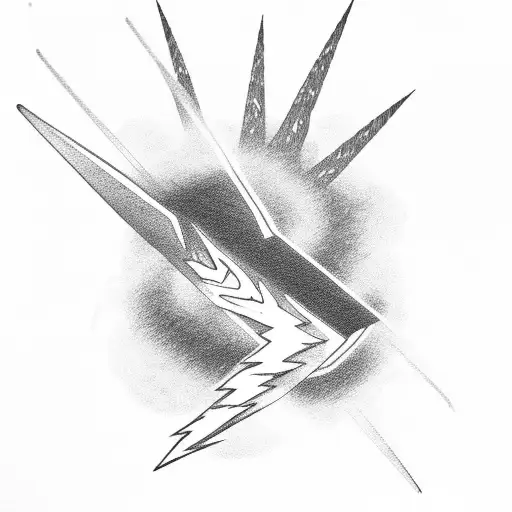 Guitar Shredding Lightning Bolts