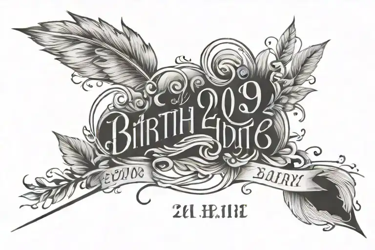 Birth Date In Fine Line
