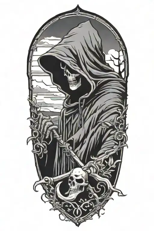 Hooded Reaper Silohuette