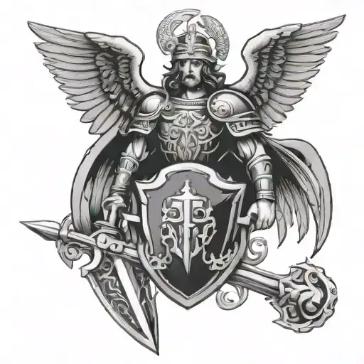 Saint Michael Sword And Shield