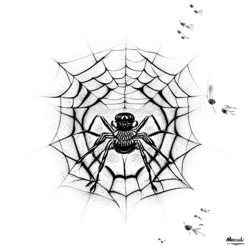 Michael With Spiders And Spider Webs