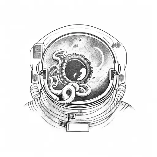 Astronaut In Space With A Kraken