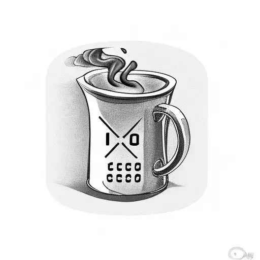 A Steaming Coffee Mug With Binary Code