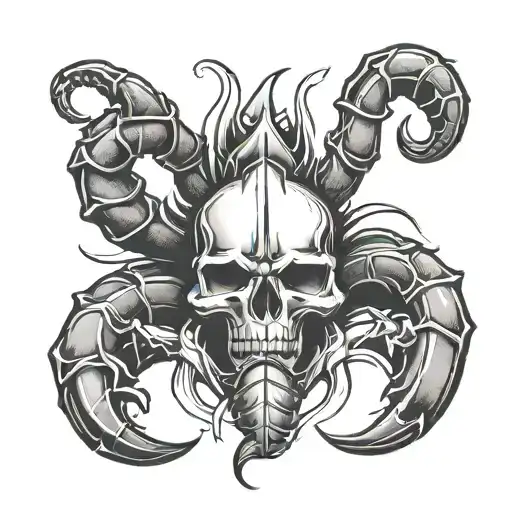 Spade Ace And Scorpion Surrounded Minimalist