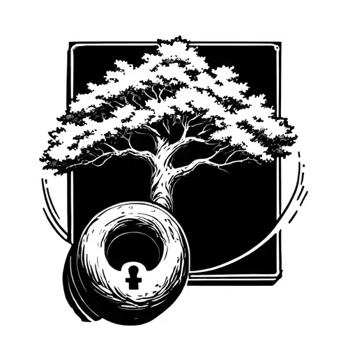 Tree On A Lock Minimalist