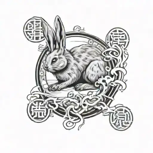 Chinese Rabbit Death Tarot Card