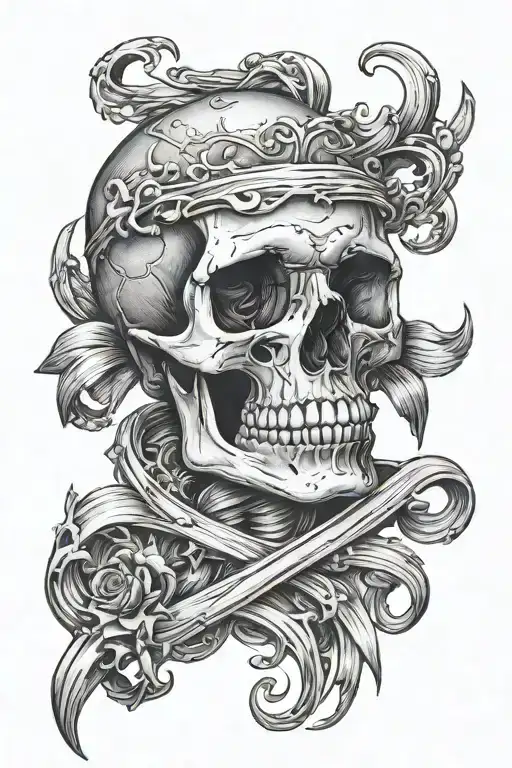 Super Realistic Skull And Bones Wrapped