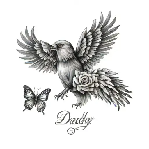 Memorial Tattoo For Daddy Daughter