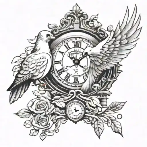 Clock And Dove