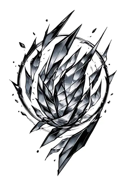 10 Glass Shards In A Circle