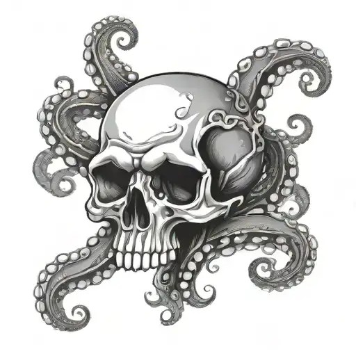 Skull With Octopus