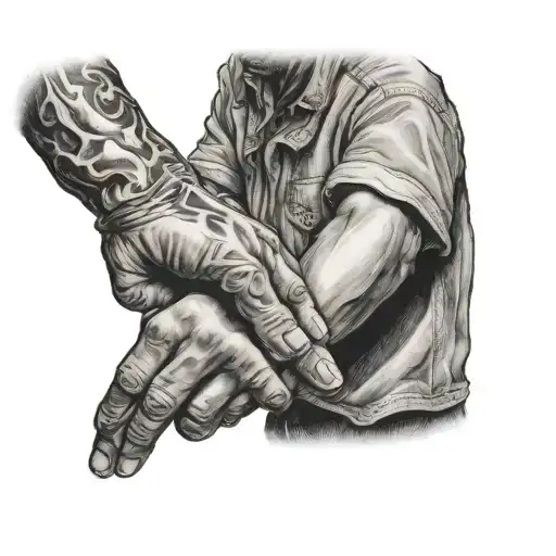 Father Son Holding Hands