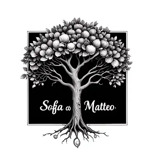 Create A Tree Of Life With The Names Of Sofia And Mateo