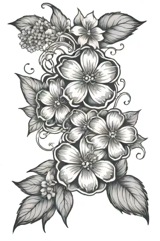 Cancer Symbol And Forget Me Not Flowers