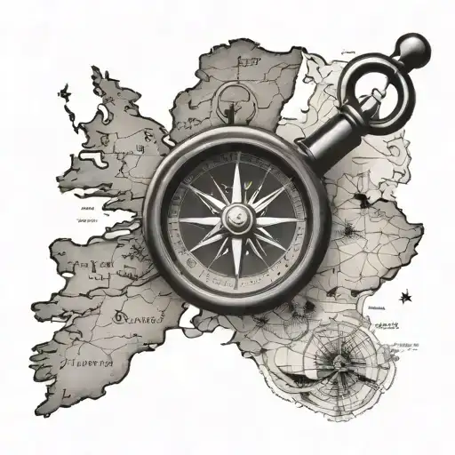 Compass In Scotland Map