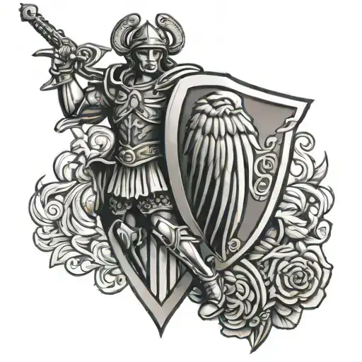 Saint Michael Sword And Shield