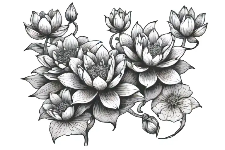 Japanese Lotus Flowers