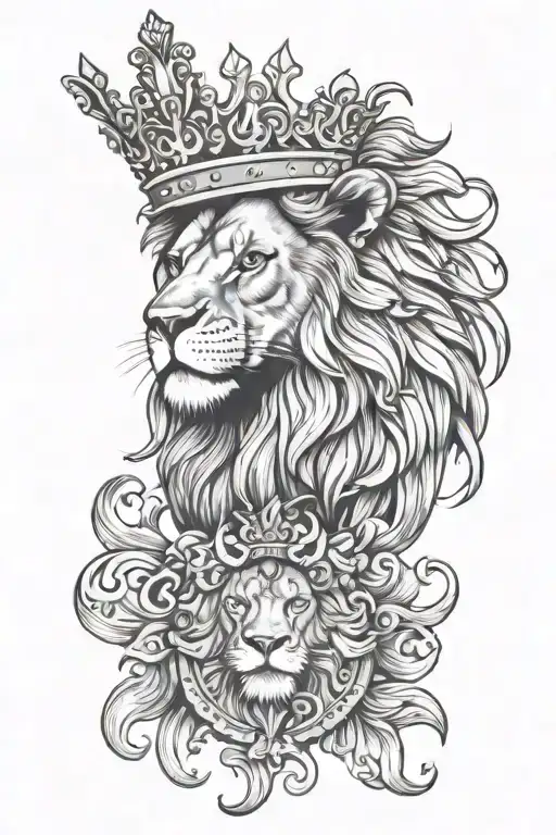 Lion Wearing A Crown