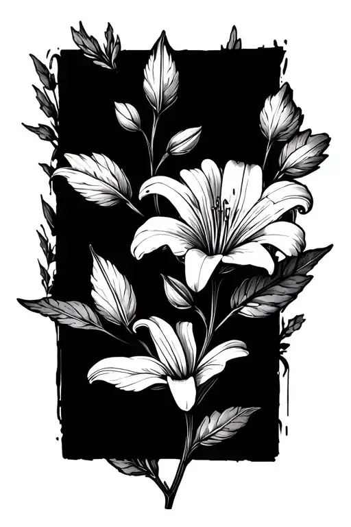 Lily Carnation Forget Me Knots Rowan Leaves