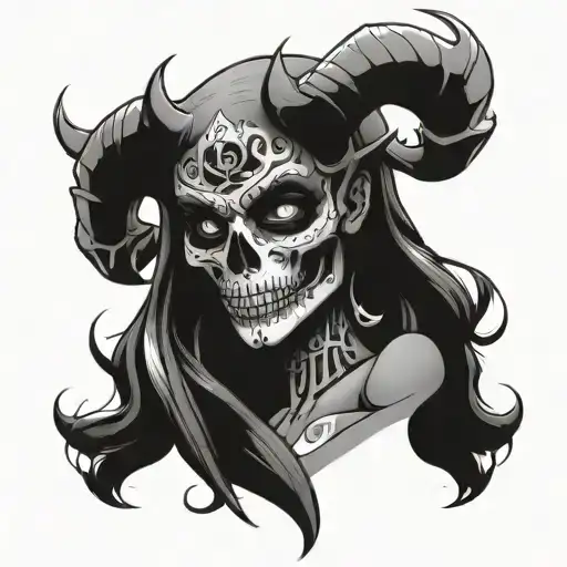 Skull And Demon Girl