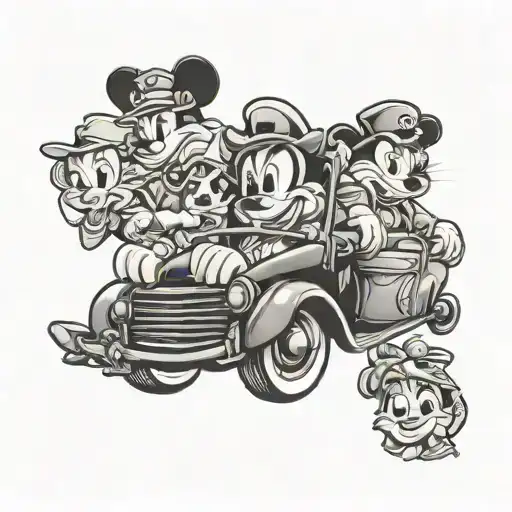 Animaniacs Gangster Tattoo Design