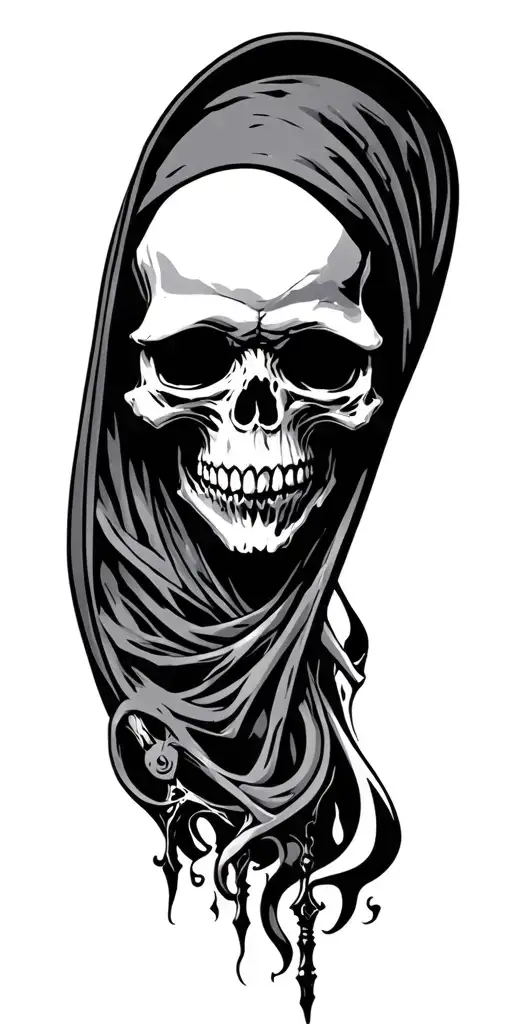 Skulls Grim Reaper Silohuette