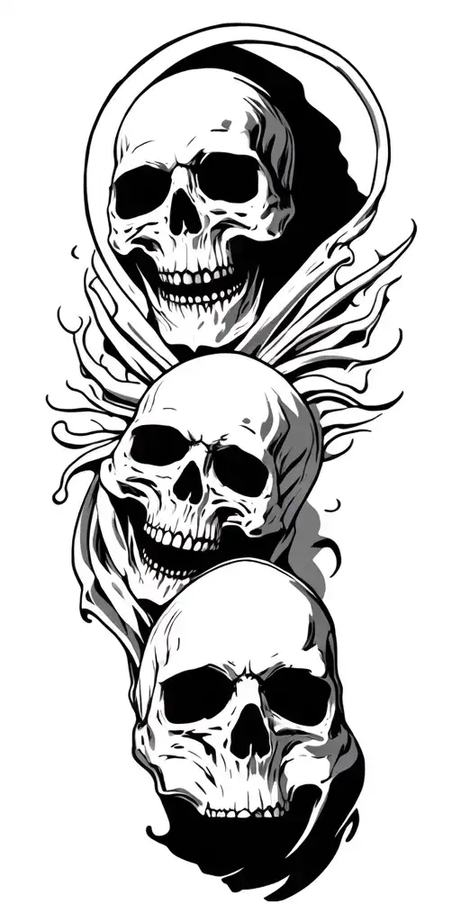 Skulls Grim Reaper Silohuette B Incorporated
