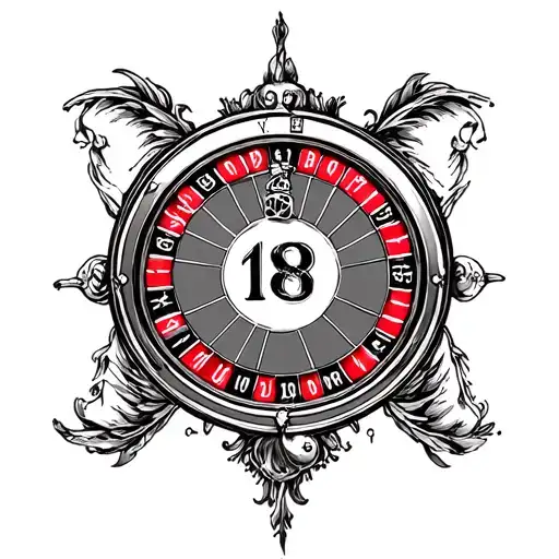 Number 18 From Roulette Wheel