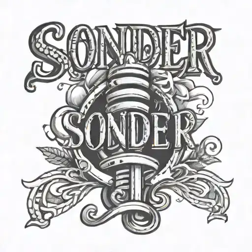 The Word Sonder But With Finger Dna Making The Word