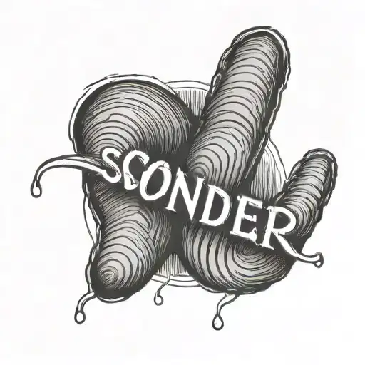The Word Sonder But With Fingerprints Making The Word