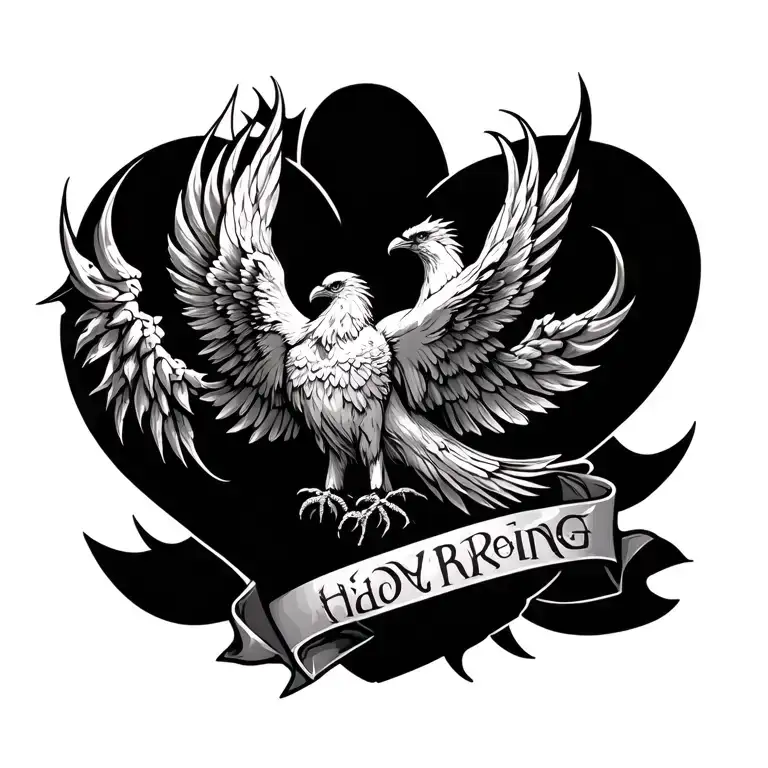 Phoenix Rising From Broken Heart