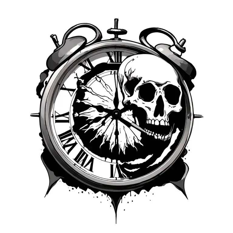 Clock And Skeleton
