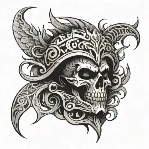 Tribal Tattoo Dark Warrio Like Smoke