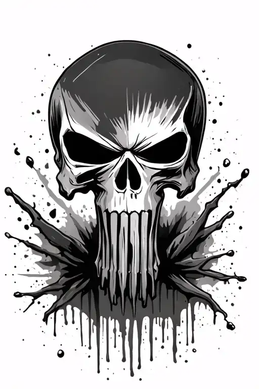 Distressed Punisher Skull