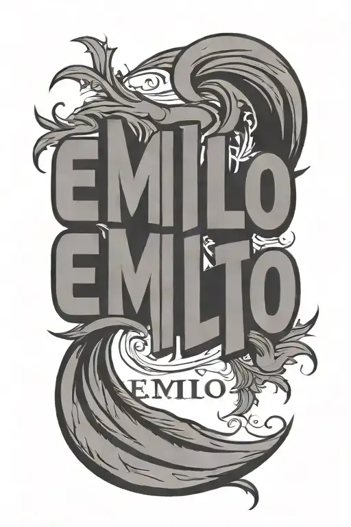 A Minimalist Design Of Emilio Name In A Unique Font