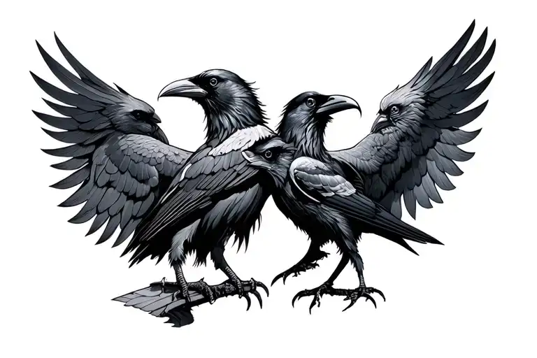 Odin Ravens Huginn And Muninn