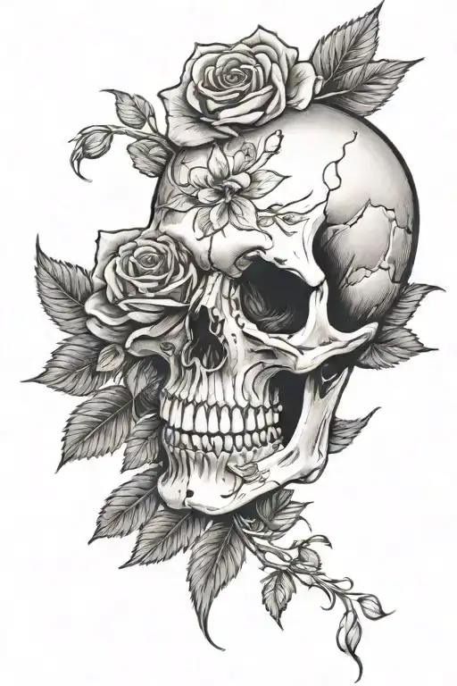 Skull And Roses Growing