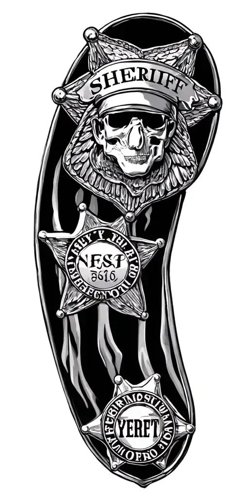 Sheriff Deputy Badge Surrounded